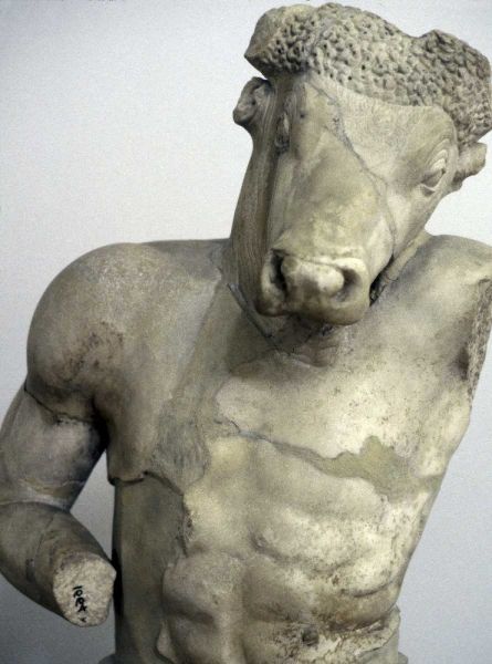 Greece, Athens Marble statue of a Minotaur